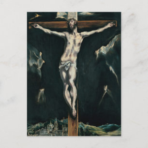 Carte Postale Le Christ Crucifié Avec Tolède En Fond