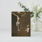 Carte Postale Le Christ crucifié avec un peintre (Debout devant)