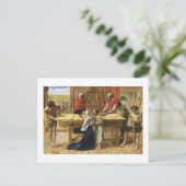 Carte Postale Le Christ dans la boutique de charpentier de son p (Debout devant)