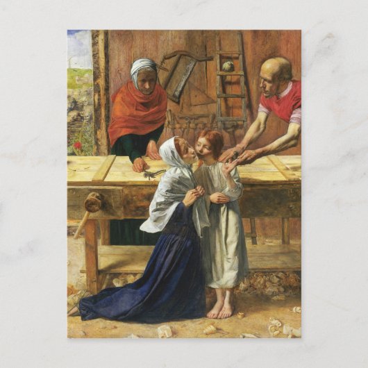 Carte Postale Le Christ dans la boutique de charpentier de son p (Devant)