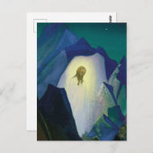 Carte Postale « Le Christ dans le désert » de Nicholas Roerich (Devant / Derrière)