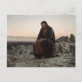 Carte Postale Le Christ dans le désert (par Ivan Kramskoi) (Devant)