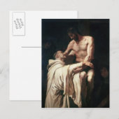 Carte Postale Le Christ embrassant Saint Bernard (Devant / Derrière)