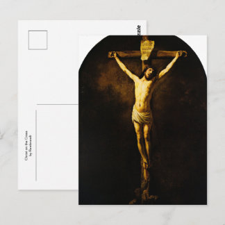 Carte Postale Le Christ en croix par Rembrandt