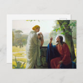 Carte Postale Le Christ et la femme samaritaine par Carl Bloch (Devant / Derrière)