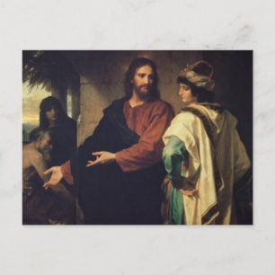 Carte Postale Le Christ et le jeune souverain par Carl Bloch Pos