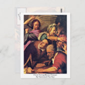 Carte Postale Le Christ Qui Conduit Le Change De L'Argent Par Re (Devant / Derrière)