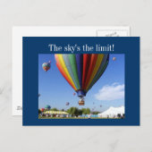 Carte Postale Le ciel est la limite ! (Devant / Derrière)