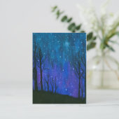 Carte Postale Le ciel nocturne d'art de paysage d'aquarelle (Debout devant)