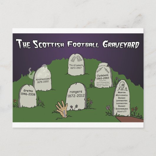 Carte Postale Le cimetière écossais de football (Devant)