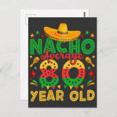 Carte Postale Le Cinco de Mayo pas moyen de Nacho pour un 80 ans (Devant / Derrière)
