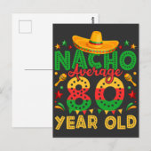 Carte Postale Le Cinco de Mayo pas moyen de Nacho pour un octogé (Devant / Derrière)