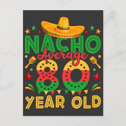 Carte Postale Le Cinco de Mayo pas moyen de Nacho pour un octogé (Devant)
