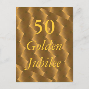 Carte Postale Le cinquantième anniversaire est or.