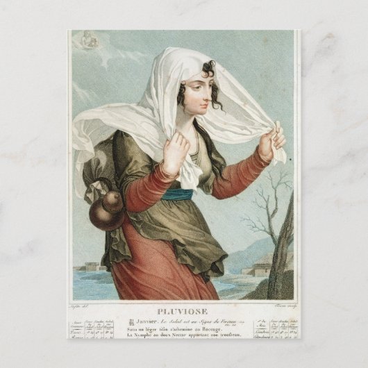 Carte Postale Le cinquième mois pluvieux du républicain (Devant)