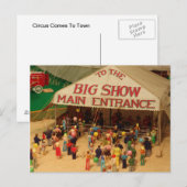 Carte Postale Le Cirque Arrive En Ville (Devant / Derrière)