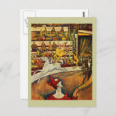 Carte Postale Le cirque de Georges Seurat (1891) (Devant / Derrière)