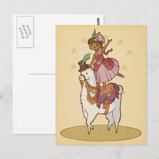 Carte Postale Le cirque Llama (Devant / Derrière)
