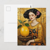 Carte Postale Le citron et la dame (Devant / Derrière)