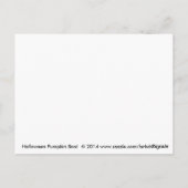 Carte Postale Le Citrouille d'Halloween Boo ! (Dos)