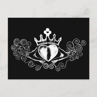 Carte Postale Le Claddagh (blanc)