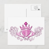 Carte Postale Le Claddagh (rose) (Devant / Derrière)