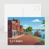 Carte Postale Le Claire États-Unis (Devant / Derrière)