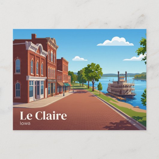 Carte Postale Le Claire États-Unis (Devant)