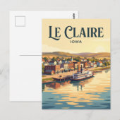 Carte Postale Le Claire États-Unis (Devant / Derrière)