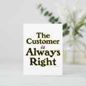 Carte Postale Le client a toujours raison de dire (Debout devant)