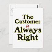 Carte Postale Le client a toujours raison de dire (Devant / Derrière)