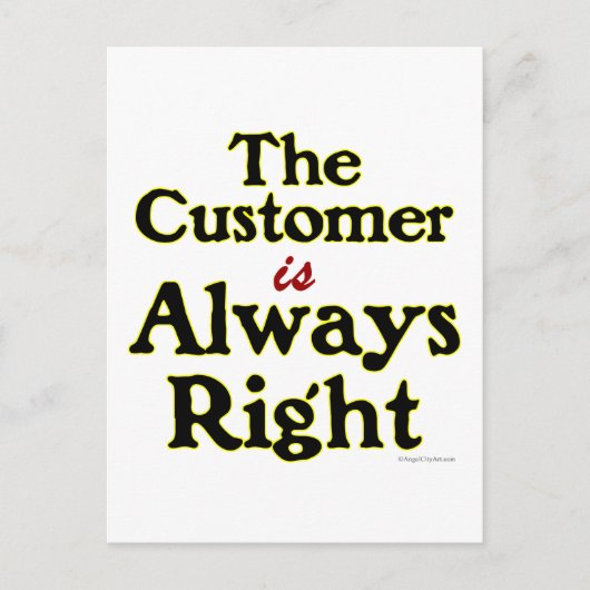 Carte Postale Le client a toujours raison de dire (Devant)
