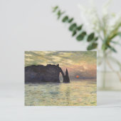Carte Postale Le Cliff Etretat, coucher de soleil de Claude Mone (Debout devant)