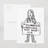 Carte Postale Le climat change pourquoi nous ne sommes pas (Devant / Derrière)