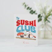 Carte Postale le club de sushi, les sushis (Debout devant)