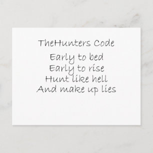 Carte Postale Le code des chasseurs