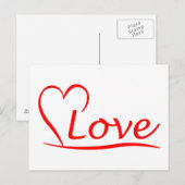 Carte Postale Le Coeur de l'amour (Devant / Derrière)