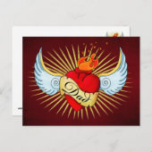 Carte Postale Le coeur de papa (Devant / Derrière)