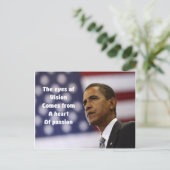 Carte Postale Le coeur de passion de Barack Obama (Debout devant)