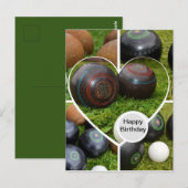 Carte Postale Le Coeur des Bowles de Pelouse : Un Collage Photo  (Devant / Derrière)