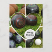 Carte Postale Le Coeur des Bowles de Pelouse : Un Collage Photo  (Devant)