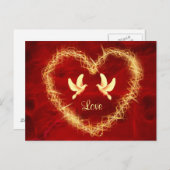 Carte Postale Le coeur des colombes (Devant / Derrière)