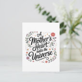 Carte Postale Le cœur d'une mère contient l'univers (Debout devant)