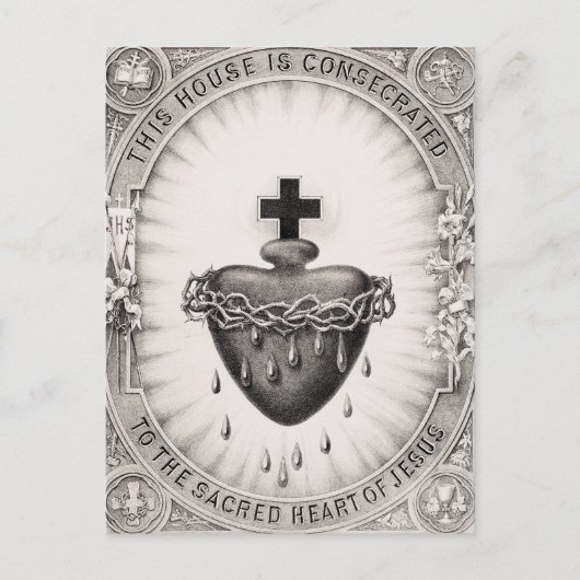 Carte Postale Le Coeur le plus sacré de Jésus-Christ (Devant)