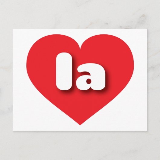 Carte Postale le coeur rouge - J'aime la (Devant)