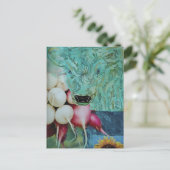 Carte Postale Le collage de la vache verte et du radis (Debout devant)