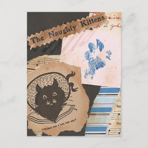 Carte Postale Le Collage des Chatons Vilains