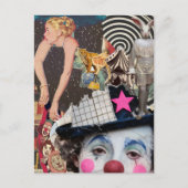 Carte Postale Le collage multimédia de clown (Devant)