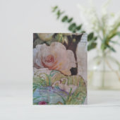 Carte Postale Le collage Swan et Roses (Debout devant)