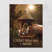 Carte Postale Le Collie, le garçon, et le puits - Drôle (Devant)